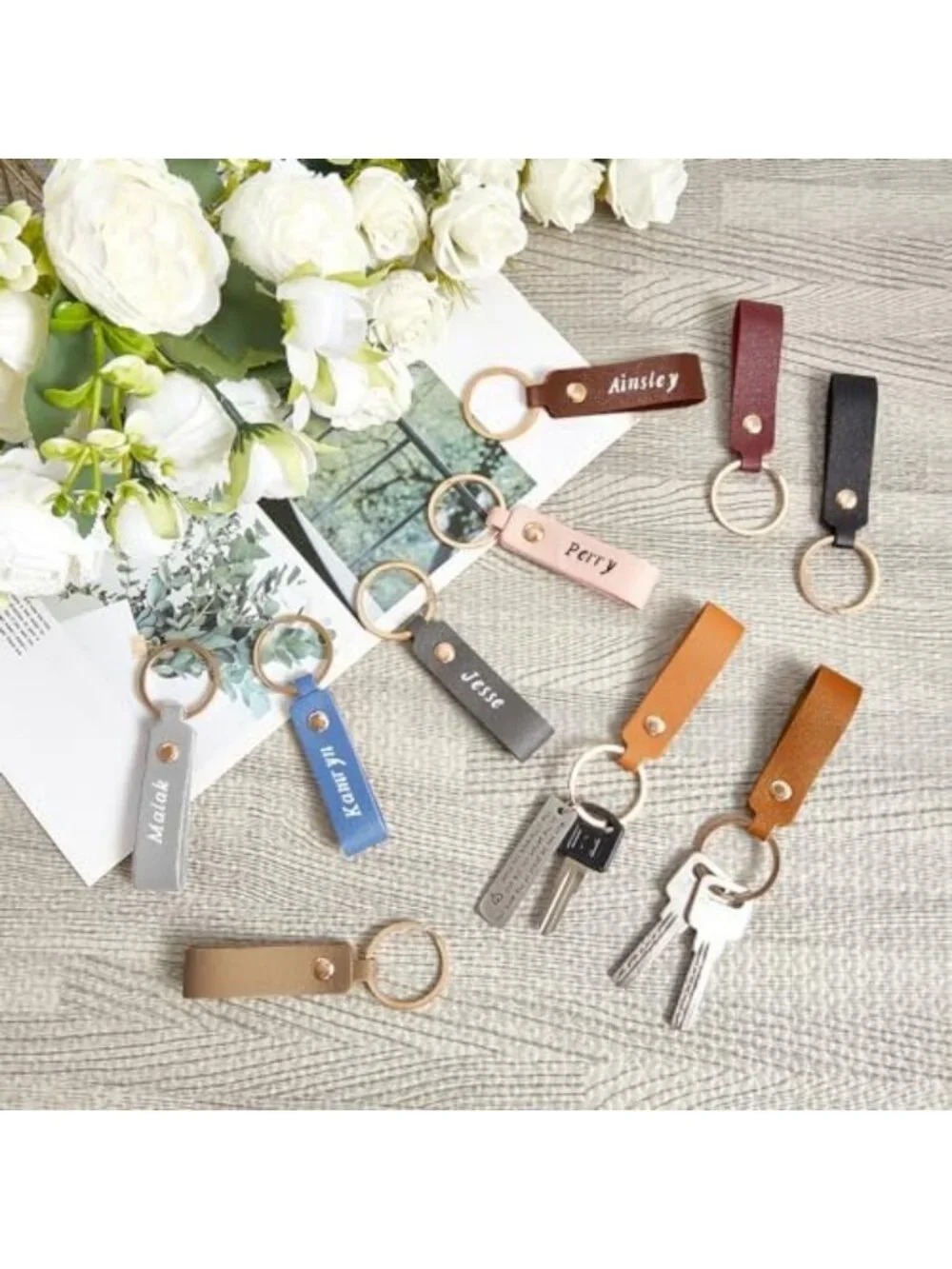 200 Pcs Leather Keychain Blanks - 3.7